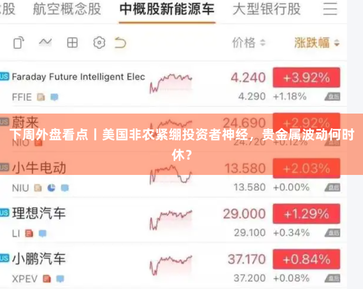 下周外盘看点丨美国非农紧绷投资者神经，贵金属波动何时休？